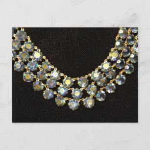 Blue Kristall Vintag Necklace Postkarte
