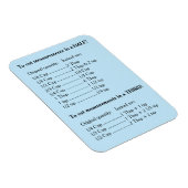 Blue Kühlschrank Kitchen Recipe Converter Halbpens Magnet (Rechte Seite)