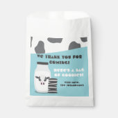 BLUE Kuhmilch und Cookies Baby Shower Fevor Tasche Geschenktütchen (Vorderseite)