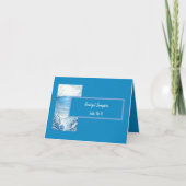 Blue Küstenvibe geklappt Dankeschön Karte (Vorderseite)