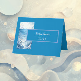 Blue Küstenvibe geklappt Dankeschön Karte