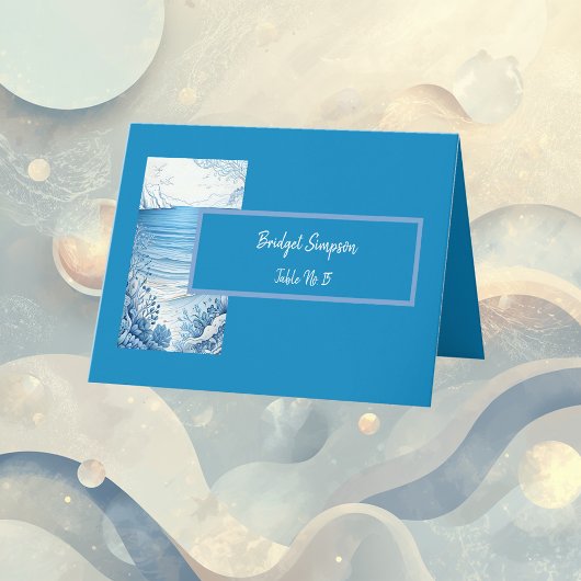 Blue Küstenvibe geklappt Dankeschön Karte