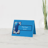 Blue Küstenvibe geklappt Dankeschön Karte (Vorderseite)