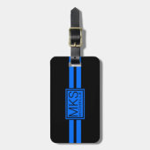 Blue Label Black RS Mit Monogramm Gepäckmarke Gepäckanhänger (Vorderseite vertikal)