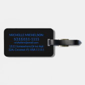 Blue Label Black RS Mit Monogramm Gepäckmarke Gepäckanhänger (Rückseite horizontal)