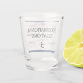 "Blue Label" Whiskey & IR Theoretisches Shot Glass Schnapsglas (Rückseite)