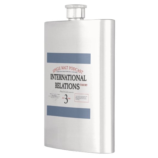 "Blue Label" Whiskey & IR Theorieflasche Flachmann (Links)