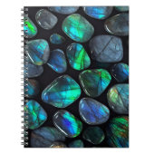 Blue Labradorite Crystals Gems Notebook Journal Notizblock (Vorderseite)