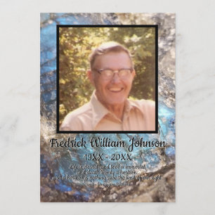 Blue Labradorite Stone mit Zitat und Square Foto Programm