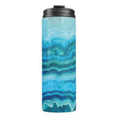 Blue Lace Agate Gemstone Thermosbecher (Vorderseite)