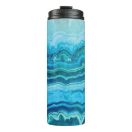 Blue Lace Agate Gemstone Thermosbecher