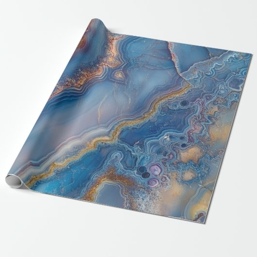 Blue Lace Agate Geschenkpapier (Ungerollt)