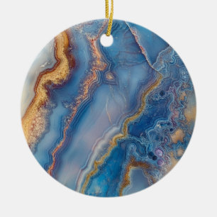 Blue Lace Agate Keramik Ornament