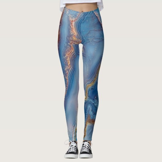 Blue Lace Agate Leggings (Vorderseite)