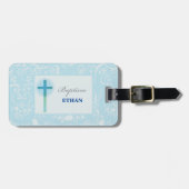 Blue Lace Boy Baptisse Gepäckanhänger (Vorderseite horizontal)
