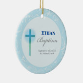 Blue Lace Boy Baptisse Keramik Ornament (Rechts)