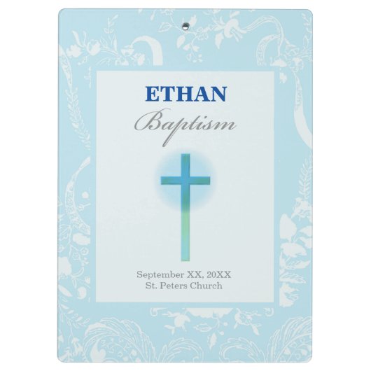 Blue Lace Boy Baptisse Klemmbrett (Rückseite)