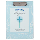 Blue Lace Boy Baptisse Klemmbrett (Vorderseite)