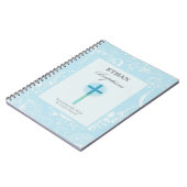 Blue Lace Boy Baptisse Notizblock (Linke Seite)