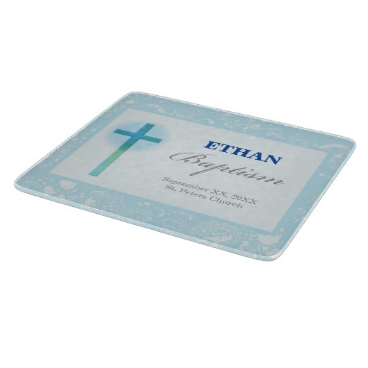 Blue Lace Boy Baptisse Schneidebrett (Ecke)