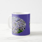 Blue Lace Cap Hydrangea Blume Kaffeetasse (Vorderseite Links)