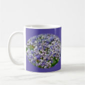 Blue Lace Cap Hydrangea Blume Kaffeetasse (Links)