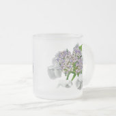 Blue Lace Cap Hydrangea Mattglastasse (VorderseiteRechts)