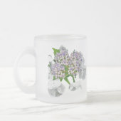 Blue Lace Cap Hydrangea Mattglastasse (Links)