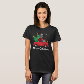 Blue Lace Christmas Truck Blue Lacy T-Shirt (Vorne ganz)