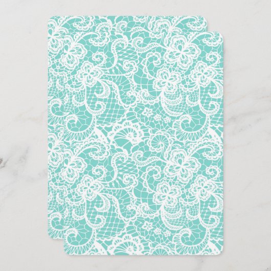 Blue Lace Einladung (Vorne/Hinten)