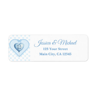 Blue Lace Herz Baby Boy Babyparty