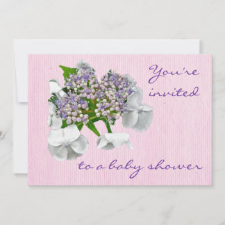 Blue Lace Hydrangea Kinderdusche Einladung