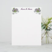 Blue Lace Hydrangea Letterhead Stationery (Stehend Vorderseite)