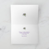 Blue Lace Hydrangea Wedding Blessings Card Karte (Innenseite)