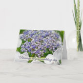 Blue Lace Hydrangea Wedding Blessings Card Karte (Vorderseite)