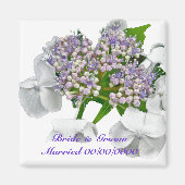 Blue Lace Hydrangea Wedding Magnet (Vorne)