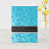 Blue Lace Jahrestag Karte (Gelbe Blume)