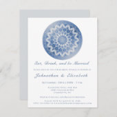 Blue Lace Mandala Rehearsal Dinner Einladung (Vorne/Hinten)