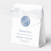 Blue Lace Mandala Wedding Geschenkschachtel (Vorderseite)