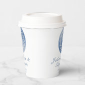 Blue Lace Mandala Wedding Pappbecher (Links)