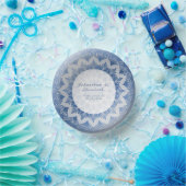 Blue Lace Mandala Wedding Pappteller (Party)