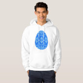 Blue Lace Oaster Egg Mens Hoodie (Vorne ganz)