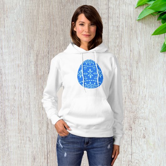 Blue Lace Oaster Egg Womens Hoodie