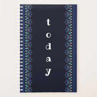 Blue Lace Pattern Boho Planner Planer