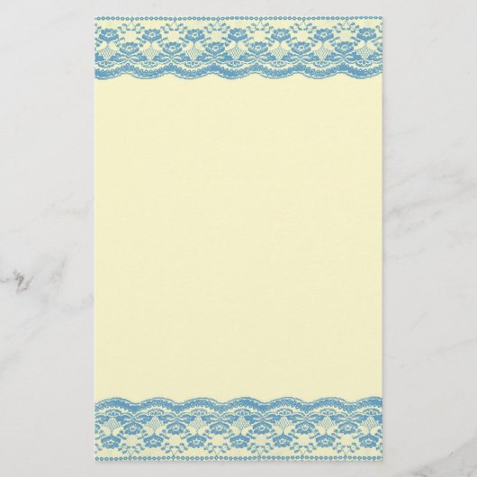 Blue Lace Wedding Briefpapier (Vorderseite)
