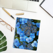 Blue Lacecap Hydrangea Bläschen-Notebook Notizblock