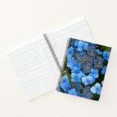 Blue Lacecap Hydrangea Bläschen-Notebook Notizblock (Innenseite)