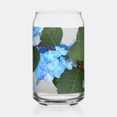Blue Lacecap Hydrangea Bloom Floral Dosenglas (Vorderseite)