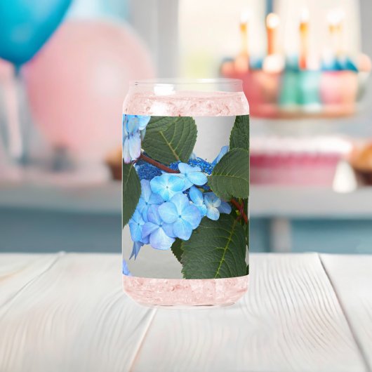 Blue Lacecap Hydrangea Bloom Floral Dosenglas (Insitu (Baby Party))
