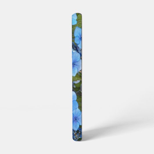 Blue Lacecap Hydrangea Blooms Floral Samsung Galaxy Hülle (Linke Seite)